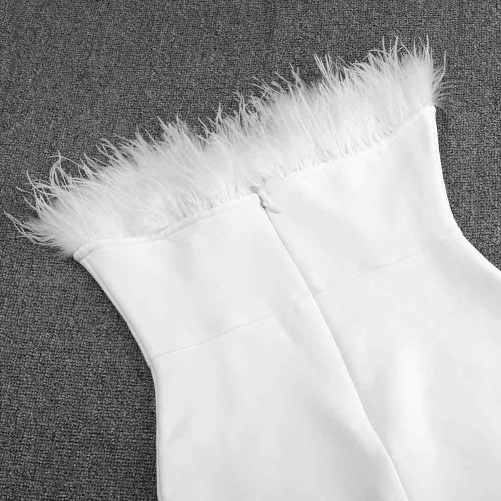 Women's Fur Trim Party Dress Women's Fur Trim Party Dress