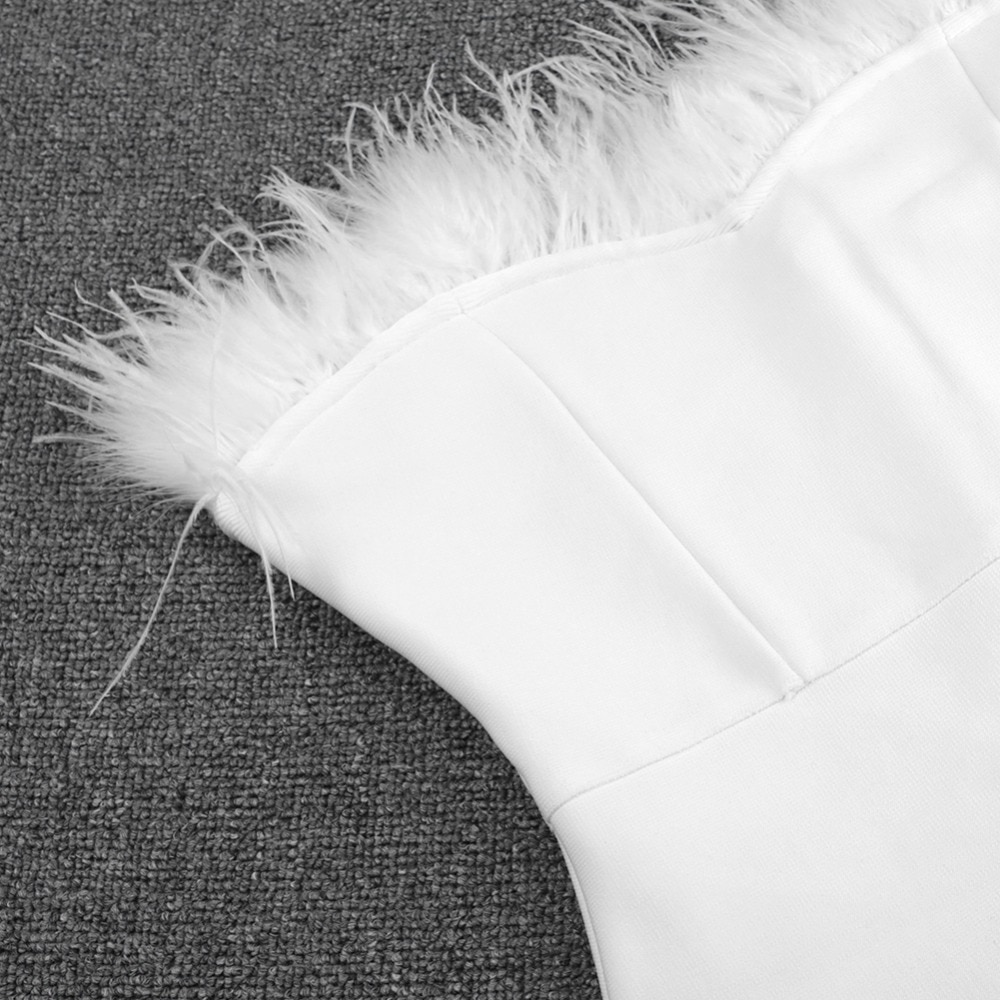 Women's Fur Trim Party Dress Women's Fur Trim Party Dress