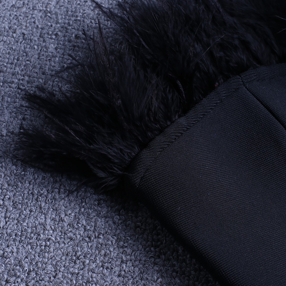 Women's Fur Trim Party Dress Women's Fur Trim Party Dress