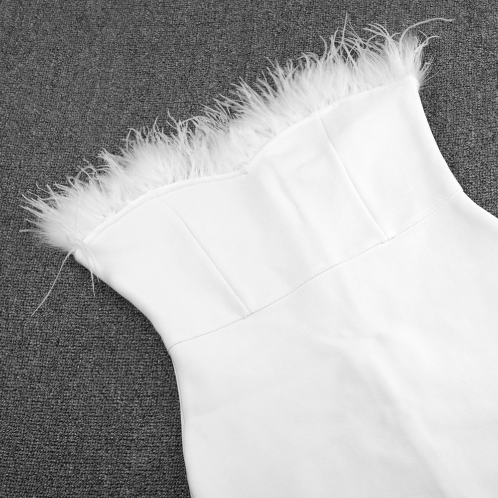 Women's Fur Trim Party Dress Women's Fur Trim Party Dress