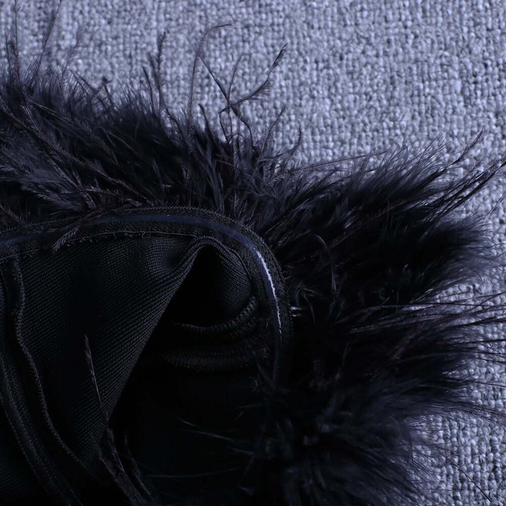 Women's Fur Trim Party Dress Women's Fur Trim Party Dress
