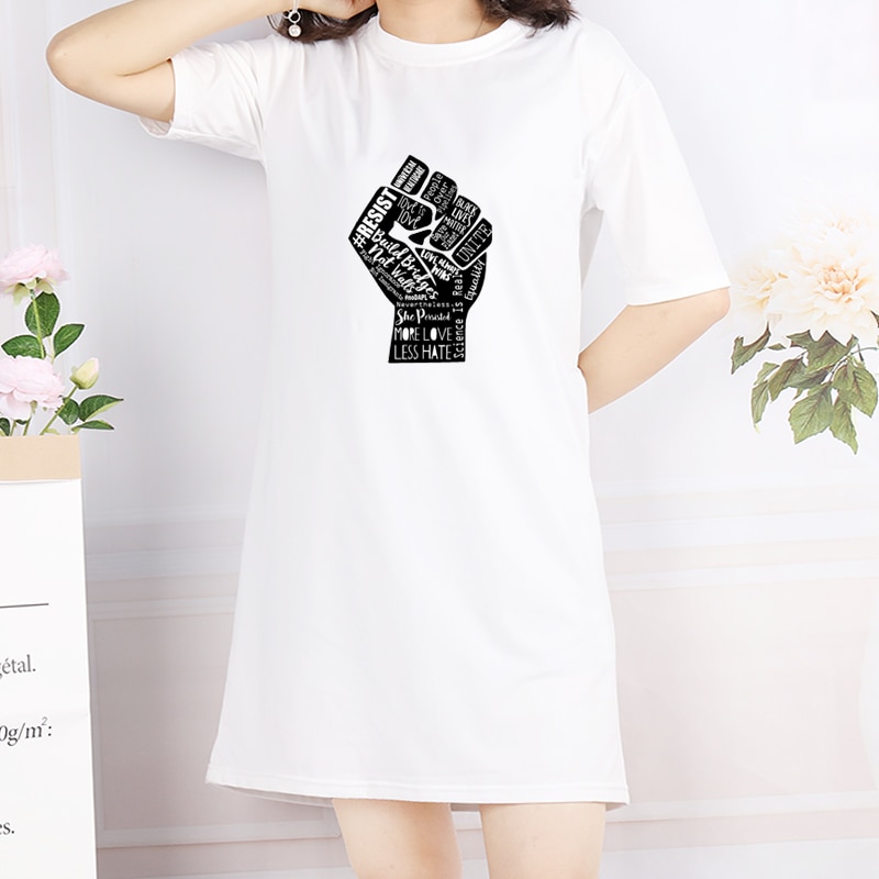 Women's Black Lives Matter Printed Loose Dress Women's Black Lives Matter Printed Loose Dress